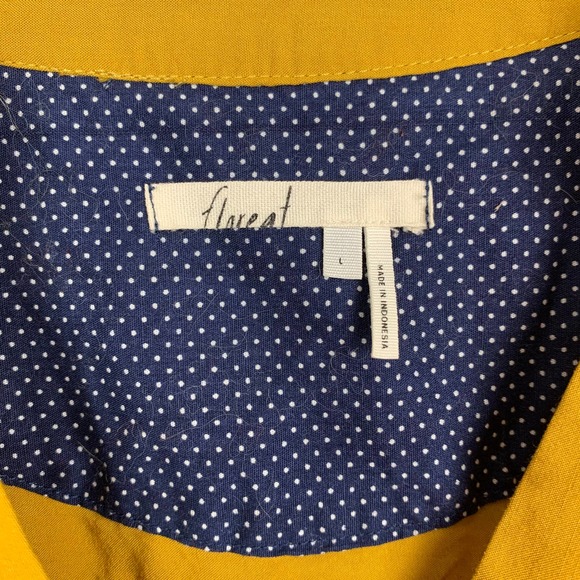 Anthropologie Floreat Raella Mustard Tunic Dress L - Picture 9 of 12